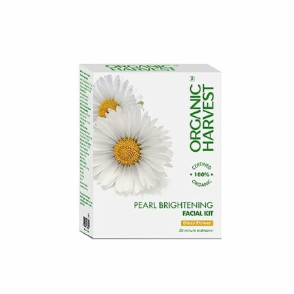 Organic Harvest Pearl Brightening Facial Kit: Daisy Flower | For Glowing Skin | Anti-Aging Facial Kit for Men & Women | Sulphate & Parabens Free | 100% American Certified Organic – 40gm