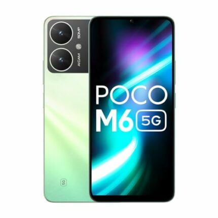 POCO M6 5G (Polaris Green, 4GB RAM, 128GB Storage) | MediaTek Dimensity 6100+ 5G Processor | 5000 mAh Battery + 18W Fast Charging | 50 MP AI Dual-Camera System & Side Fingerprint Sensor