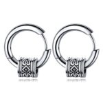 Peora Silver Plated Hoop Huggie Earrings Stylish Design Fashion Jewellery for Men & Women (PX9E63)