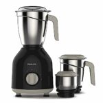 Philips HL7756/01 750 Watt Mixer Grinder, 3 Stainless Steel Multipurpose Jars with 3 Speed Control and Pulse function (Black)