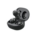 Portronics Harmonics Twins S3 Smart Tws Bluetooth 5.2 in Ear Earbuds with 20 Hrs Playtime, 8Mm Drivers, Type C Charging, Ipx4 Water Resistant, Low Latency, Lightweight Design(Black)