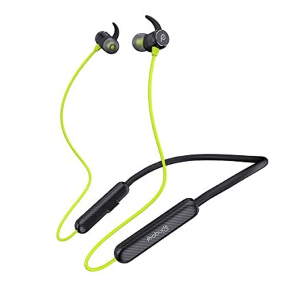 Probuds N31 BT in-Ear Neckband (Firefly Green, 45+ hrs Playtime, ENC, Fast Charge (10min = 12hrs), IPX6 Rating, 10 mm Drivers, BT V5.3 Pro Game Mode (60ms Low Latency), and Dual Device Pairing)