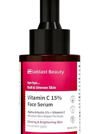 Professional Vitamin C Face Serum, 15% Vitamin C, 1% Alpha Arbutin, Vitamin E, Ferulic Acid Non Irritating | 30 ml