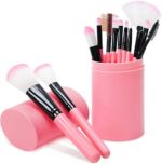 Prosopyare BEAUTY 12Pcs Portable Makeup Brushes Set - All-in-One Kit with Travel Storage Box - Face, Eye, Highlighter, Concealer, Blending, Powder, Eye Makeup Brush