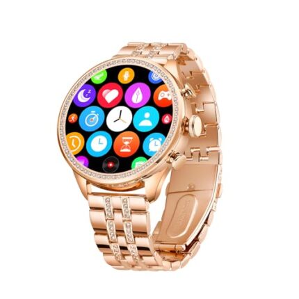 PunnkFunnk Gen 9 Bluetooth Calling Smart Watch Spically Made for Girl & Women 5 Days Battery 100+ Watch Faces Smartwatch (Rose Golden Strap 1.6 Inch Full Sunlight Proof Display)