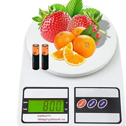 RADIANT Digital Kitchen Food Weighing Scale For Healthy Living, Home Baking, Cooking, Fitness & Balanced Diet. 10Kg x 1gms with 2 Batteries Included, SF400/A121, Color May vary