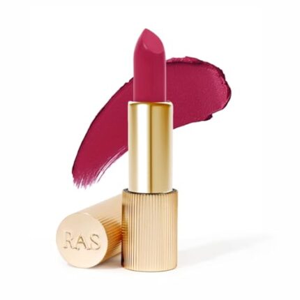 RAS Luxury Oils Lumiere Satin Matte Lipstick | 8-Hr long stay Creamy Matte, Non-Drying, Lightweight & Pigmented | Natural infusion of Argan & Avocado | Vegan, Cruelty-Free