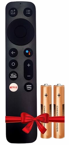 REDATOM® TV Remote for 1+ ONEPLUS LED LCD TV with 2 AAA Batteries | Suitable for Original Pro Series FHD Smart Android 4K UHD QLED OLED Television (V3 NoVoice)