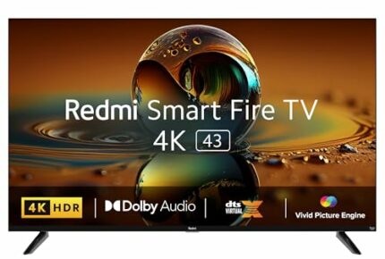 Redmi Xiaomi 108 cm (43 inches) 4K Ultra HD Smart LED Fire TV L43R8-FVIN (Black)