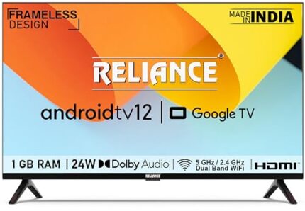 Reliance 81 cm (32 inch) HD Ready LED Smart TV with Android 12, 1GB RAM with 8 GB Storage & Frameless Design