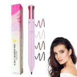 SELLERFLOR Touch Up 4-in-1 Makeup Pen (Eye Liner, Brow Liner, Lip Liner, & Highlighter) All-in-One, Cute Makeup Products, Multi-Functional Portable Beauty Product, On The Go Travel Makeup Pencil