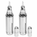 STEEPLE® Steel Oil Dispenser 1 litre | Oil Container | Oil Bottle | Storage Organizer | Pot | Cooking Oil Dispenser For Kitchen Set & Resturant Long Size 1000ml Pack Of 2