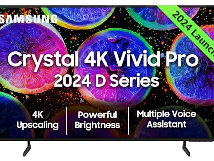 Samsung 163 cm (65 inches) D Series Crystal 4K Vivid Pro Ultra HD Smart LED TV UA65DUE77AKLXL (Black)