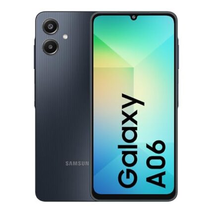 Samsung Galaxy A06 (Black, 4GB RAM, 128GB Storage)| 50 MP Main Camera| Upto 8GB RAM with RAM Plus| MediaTek Helio G85| 5000 mAh Battery Knox Vault: Security & Privacy| Fingerprint Sensor