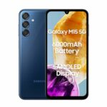 Samsung Galaxy M15 5G (Blue Topaz,6GB RAM,128GB Storage)| 50MP Triple Cam| 6000mAh Battery| MediaTek Dimensity 6100+| 4 Gen. OS Upgrade & 5 Year Security Update| Super AMOLED Display| Without Charger