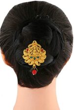 Sanjog Southern Choti Jadai Billai Indian Hair Pin Hair Decoration Hair Brooch Wedding Bridal Jewelry for Women