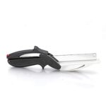 Saule® 5 in 1 Clever Knife/Smart Cutter/Fish Scaler/Bottle Opener/Leaf Cutter/Scissors / Chopper for Kitchen Vegetable Cutter (Stainless Steel, 2 Pieces)