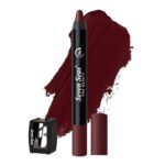 Seven Seas Color It All Non Transfer Lip Crayon Lipstick with Sharpener | Matte Finish, Long Lasting Crayon Lipstick | Smudge Proof & Kiss Proof Crayon Lipstick for Women (Deep Maroon)