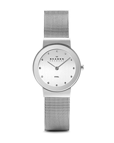 Skagen Stainless Steel Classic Analog Silver Dial Women Watch-358Sssd, Silver Band