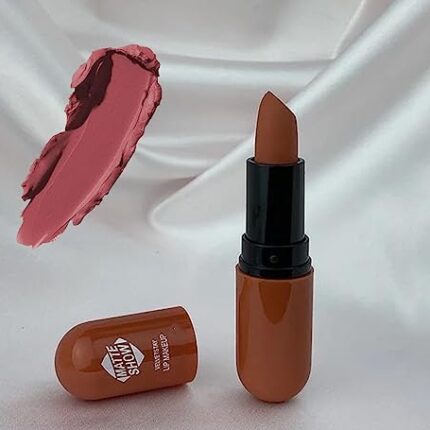 Skineace beauty Matte Lipstick Colour shades Womens & Girls Sensational, Moisturised Lips, Color Sensational Matte, Flaming Fuchsia, 4.9g (brown)