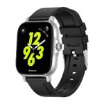 SnapUp Turbo Bluetooth Calling Smartwatch with Snap Sync, 1.85” Prima 2.5D Curved Display, 450 Nits Brightness, Health Tracker, Custom Smart Watch Faces & Rotating Functional Crown - Silver Black