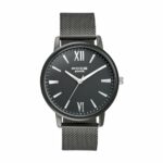 Sonata Poze Quartz Analog Black Dial Mesh Strap Watch for Men-SP70039KM02W