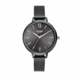 Sonata Poze Quartz Analog Grey Dial Mesh Strap Watch for Women-SP80075KM03W