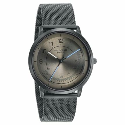 Sonata Poze Quartz Analog Grey Dial Metal Strap Watch for Men-SP70006NM02