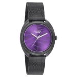 Sonata Poze Quartz Analog Purple Dial Metal Strap Watch for Women-SP80016NM01