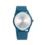 Sonata Poze Quartz Analog Silver Dial Silicone Strap Watch for Men-SP70019QP02W