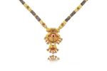 Soni Jewellery Ethnic Traditional One Gram Gold Glorious Long Chain Black Beads 30 inch Long Mangalsutra/Tanmaniya/Nallapusalu/Mangalsutra for Women