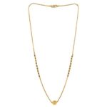 Soni Jewellery One Gram Gold Plated jewelry Mangalsutra tanmaniya pendant Yellow Necklace with Black Bead Chain for Women