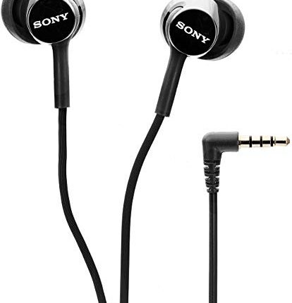 Sony MDR-EX155AP in-Ear Wired Headphones with Mic (Black)
