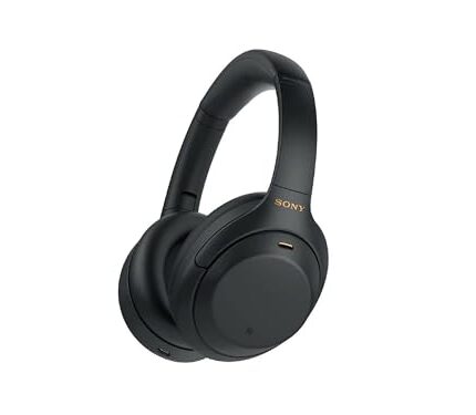 Sony WH-1000XM4 Industry Leading Wireless Noise Cancellation Bluetooth Over Ear Headphones with Mic for Phone Calls, 30 Hours Battery Life, Quick Charge, AUX, Touch Control and Voice Control - Black