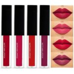 Sujjot BEAUTY Set of 4 Liquid Matte Mini Lipsticks (Red Edition) - Long Lasting & Waterproof Combo Pack Of Red, Deep Red, Wine and Pink Shades | For women