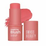 Swiss Beauty Cheek It Up Blush for Cheeks|Lumi-Matte Finish | Lightweight | Easily Blendable | With Jojoba Oil | Shade- Chic Me Up, 8g