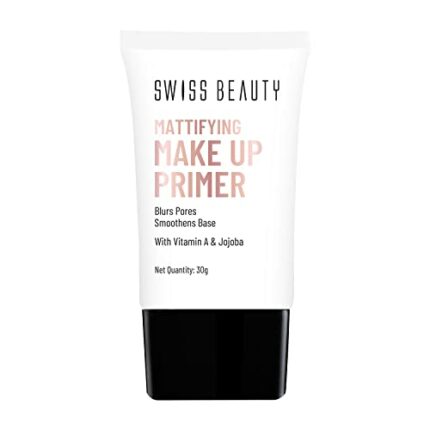 Swiss Beauty Mattifying Makeup Primer | Oil-Free Shine | Minimises Pores | Long-Lasting Base | All skin Types, 30gm