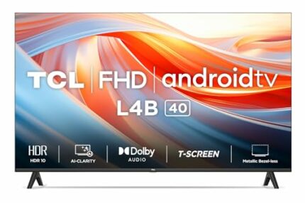 TCL 101 cm (40 inches) Mettalic Bezel-Less Full HD Smart Android LED TV 40L4B (Black)