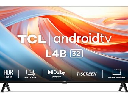 TCL 80.04 cm (32 inches) Metallic Bezel-Less HD Ready Smart Android LED TV 32L4B (Black)