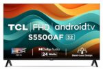 TCL 80.04 cm (32 inches) Metallic Bezel-Less S Series FHD Smart Android LED TV 32S5500AF (Black)