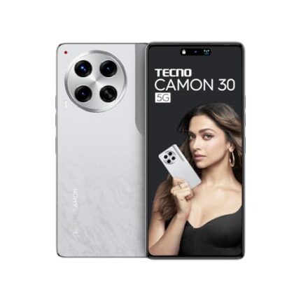 TECNO CAMON 30 5G (Uyuni Salt White, 12GB+512GB) | 100MP OIS Camera + 50MP Auto Focus Selfie | 6.78" LTPS AMOLED Display | MediaTek Dimensity 7020 | 5000mAh Battery & 70W Charger