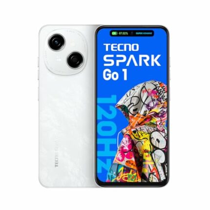 TECNO Spark GO 1 (Glittery White, 4GB+64GB) | 4+ Years Lag Free Fluency | 6.67" 120Hz Smooth Display | 8GB* Bigger RAM | in-Built Infrared Remote | Dual Speakers with DTS | AI Call Noise Reduction