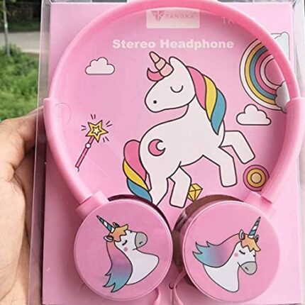 TERA 13 Headphone for Kids (1 pcs) Unicorn Blue & Pink Wired Headphone 3.5 mm Juck Adjustable Over Ear for Kids/Girls/Boys Return Gifts Compatible - Mobile, Tablets ETC