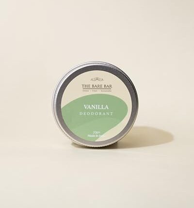 THE BARE Bar Vanilla Deodorant Cream- 20 gms | 100% Natural and Vegan | No Sulphates, Alcohol & Aluminium | Suitable For All Skin Types