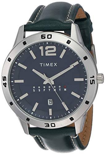 TIMEX Analog Blue Dial Leather Men's Watch-Tw000U931