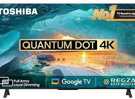 TOSHIBA 164 cm (65 inches) 4K Ultra HD Smart QLED Google TV 65M550MP (Black)