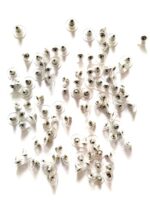 Teraiya's Silver Earring Metal Stopper Lock (pech) 100 pcs