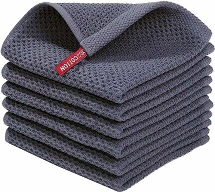 The Artment 100% Cotton Waffle Weave Kitchen Dish Cloth, Ultra Soft Absorbent Quick Drying Dish Towels (Set of 6) (Set of 6)