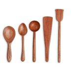 The Indus Valley Neem Wood Compact Flip/Spatula/Ladle For Cooking Dosa/Roti/Chapati | Kitchen Tools | No Harmful Polish | Naturally Non-Stick | Handmade (Set Of 5),37CM