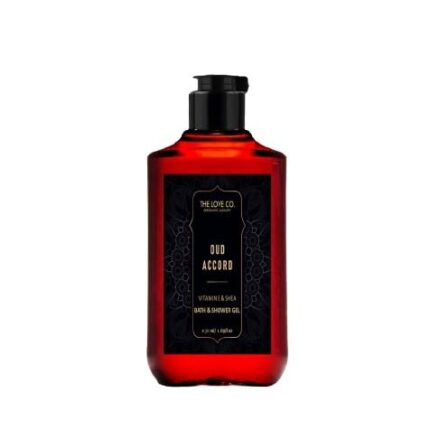 The Love Co. Luxury Oud Accord Body Wash for Women - Organic & Vegan, Long-Lasting Scent with Nourishing Shea Butter, Vitamin E, and Niacinamide - Cruelty-Free, Paraben-Free, 50ml
